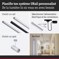 URail Schienenstrahler Theron Einzelstrahler 1100 lm 11 W 4000 K dimmbar 230 V - système d'accrochage et décoration - détail 7