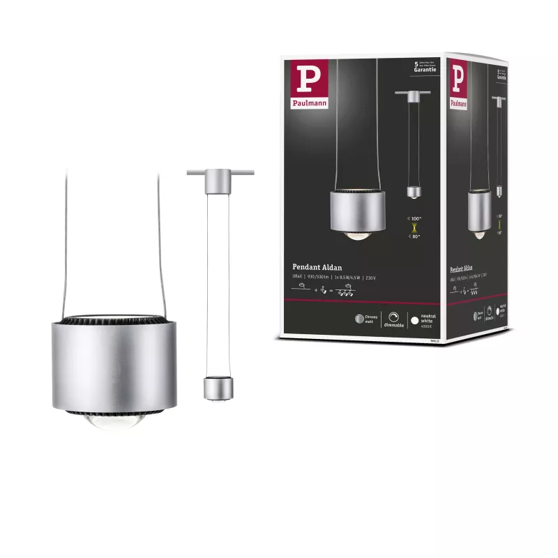 URail Pendelleuchte Aldan 930lm / 530lm 8,5W / 4,5W 4000K dimmbar 230V