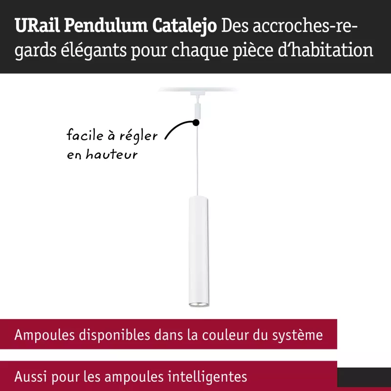 URail Lámpara Colgante Catalejo GU10 máx. 10W regulable 230V