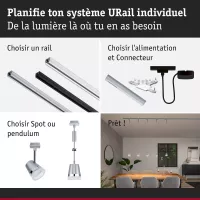 URail Aufhängungskonus GU10 max. 10W dimmbar 230V - système d'accrochage et décoration - détail 6