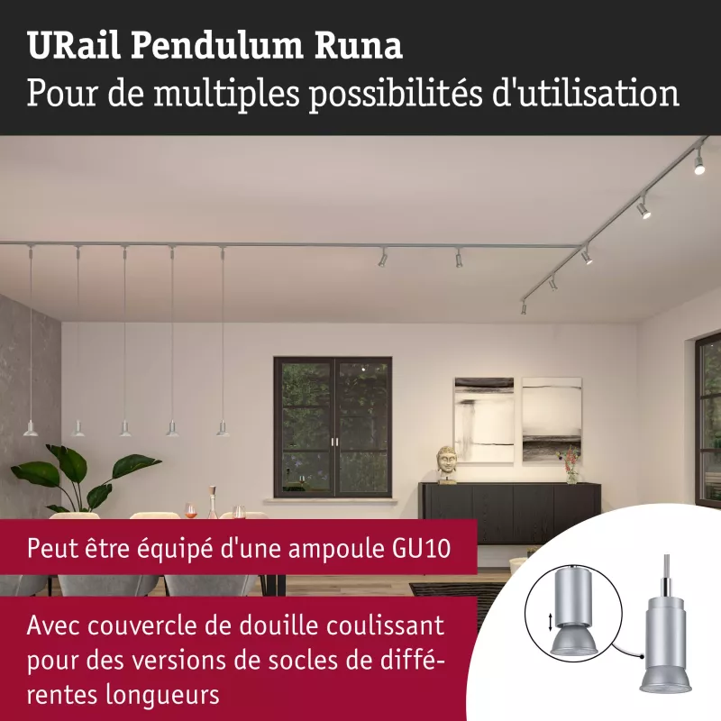 URail Pendelleuchte Runa GU10 max. 10W dimmbar 230V PAULMANN 38 - Cimaise Tableau 