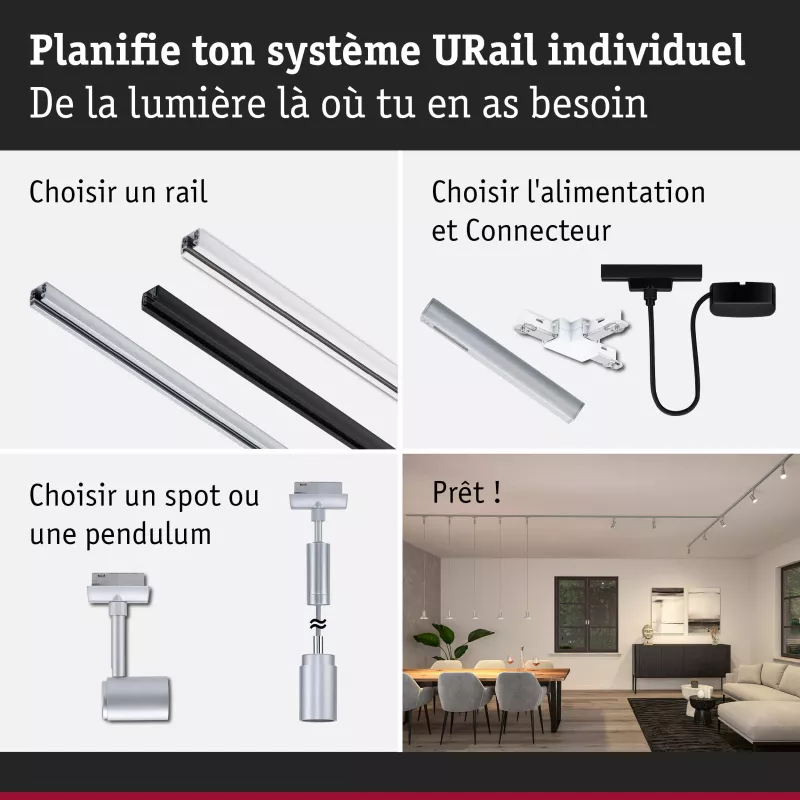 URail Pendelleuchte Runa GU10 max. 10W dimmbar 230V PAULMANN 40 - Cimaise Tableau 