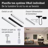 Lámpara Colgante URail Runa GU10 máx. 10W regulable 230V - système d'accrochage et décoration - détail 7