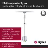 URail Suspension Smart Home Zigbee 3.0 Tyros RGBW 200lm 4,5W RGBW+ gradable 230V - système d'accrochage et décoration - détail 6