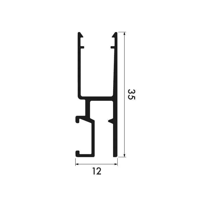 Newly R35 led binario + diffusore 200 cm Newly 16 - Cimaise Tableau