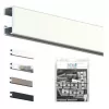 Cimaise click rail + clips de fixation + vis & chevilles - cimaises tableaux artiteq ARTI TEQ 8 - Cimaise Tableau