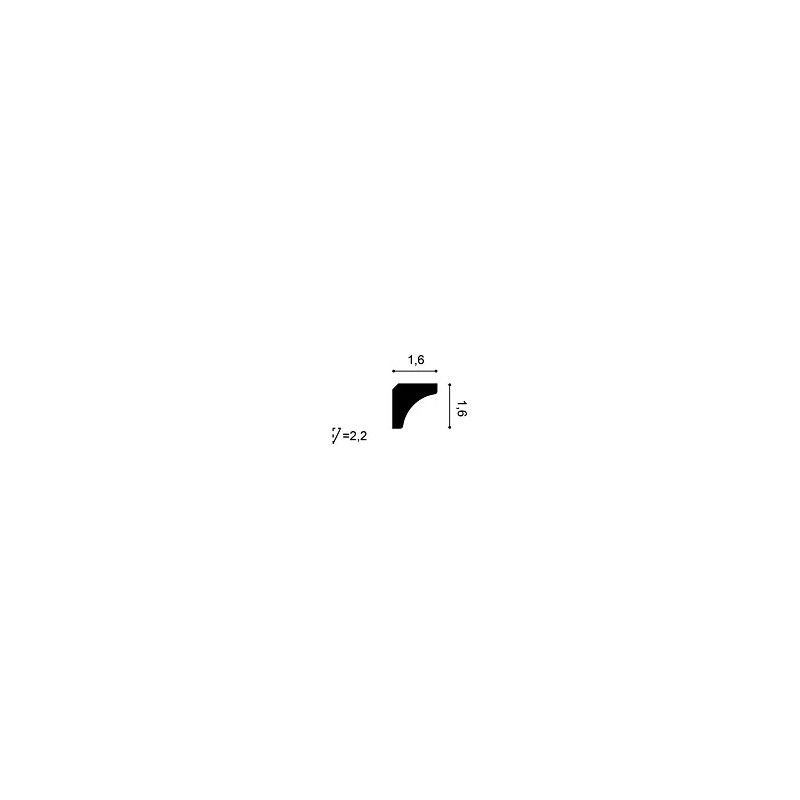 C250F ORAC Corniche flexible Flex L200 x H1,6 x L1,6 cm ORAC DECOR 2 - Cimaise Tableau 