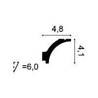 C260 ORAC Cornice Purotouch L200 x H4,1 x L4,8 cm ORAC DECOR 2 - Cornice da Tavolo