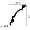 C301 ORAC, Cornice Purotouch L200 x H17 x L14,4 cm ORAC DECOR 2 - Cimaise Tableau 