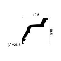 C307 ORAC Corniche Purotouch L200 x H19.5 x L19.5 cm ORAC DECOR 1 - Cimaise Tableau 