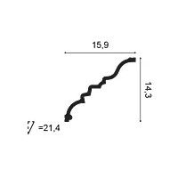 C327 ORAC Cornice Purotouch L200 x H14,3 x L15,9 cm ORAC DECOR 1 - Cornice per Quadro