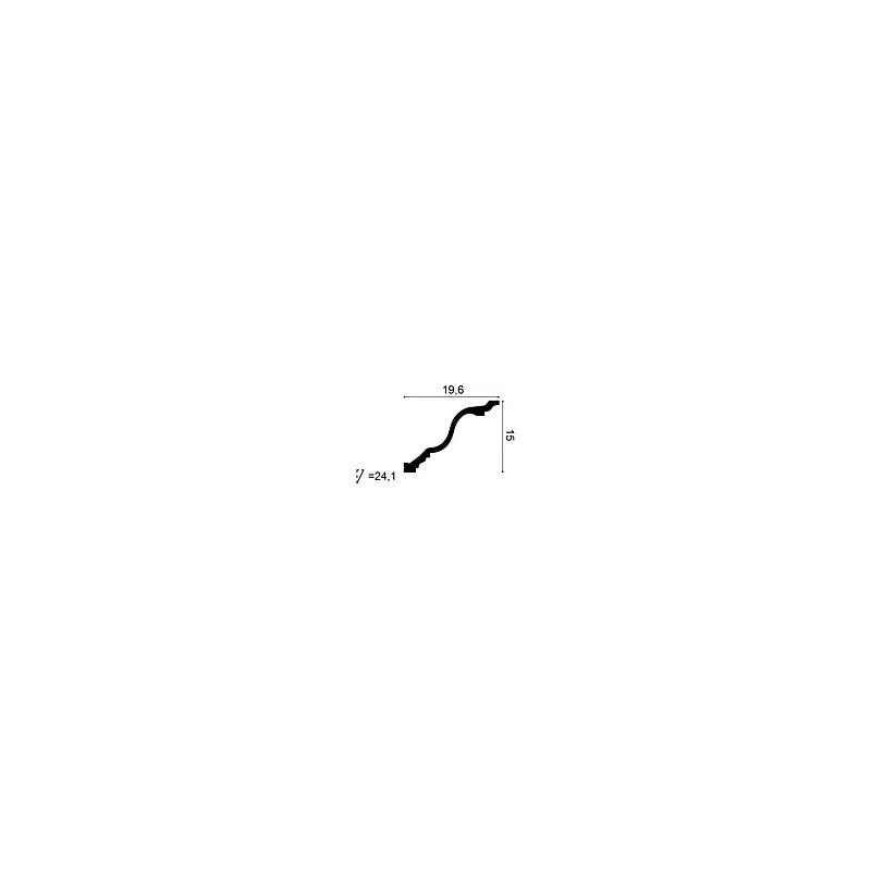 C334 ORAC Purotouch Gesims L200 x H15 x B19,6 cm ORAC DECOR 2 - Cimaise Tableau 