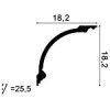 C338 ORAC Corniche Purotouch L200 x H18.2 x L18,2 cm ORAC DECOR 2 - Cimaise Tableau 