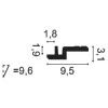 C394 ORAC Corniche Purotouch L200 x H9,5 x L3,1 cm ORAC DECOR 2 - Cimaise Tableau 