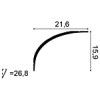 C990 ORAC Cornice Purotouch L200 x H15,9 x L21,6 cm ORAC DECOR 2 - Cimaise Tableau 