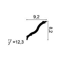 CB503N ORAC nicht grundiertes Durofoam-Gesims L200 x H8,2 x B9,2 cm ORAC DECOR 2 - Cimaise Tableau 