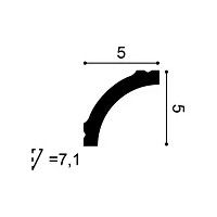 CB521N ORAC Cornice non verniciata in Durofoam L200 x H5 x L5 cm ORAC DECOR 2 - Cimaise Tableau 