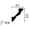CX110F ORAC Durofoam flexible cornice L200 x H4,5 x L4,1 cm ORAC DECOR 2 - Cimaise Tableau 