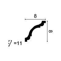 CX123 ORAC Cornice Durofoam L200 x H8 x L8 cm ORAC DECOR 2 - Cimasa per Quadri