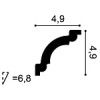 CX124F ORAC Durofoam flexible cornice L200 x H4.9 x L4.9 cm ORAC DECOR 2 - Cimaise Tableau 