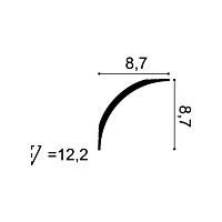 CX126 ORAC Corniche Durofoam L200 x H8.7 x L8.7 cm ORAC DECOR 2 - Cimaise Tableau 
