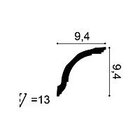 CX127F ORAC Cornice flexible Durofoam L200 x H9,4 x L9,4 cm ORAC DECOR 2 - Cimaise Tableau 