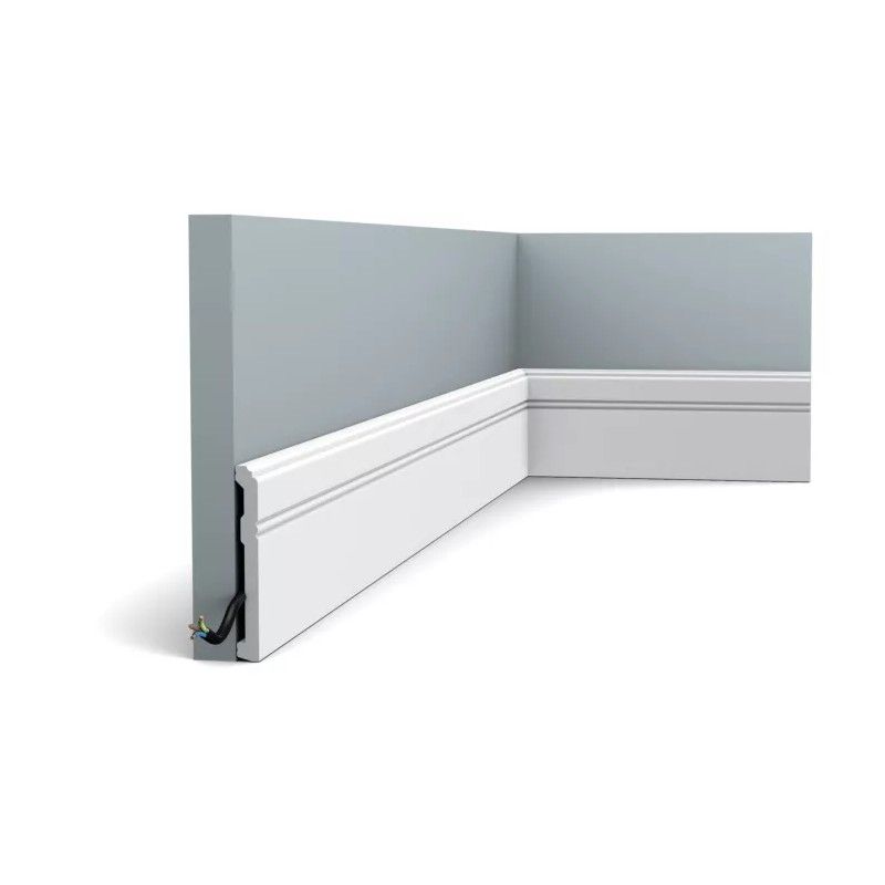 SX105 ORAC Battiscopa Duropolymer L200 x H11 x L1,3 cm ORAC DECOR 3 - Cornice da Tavolo