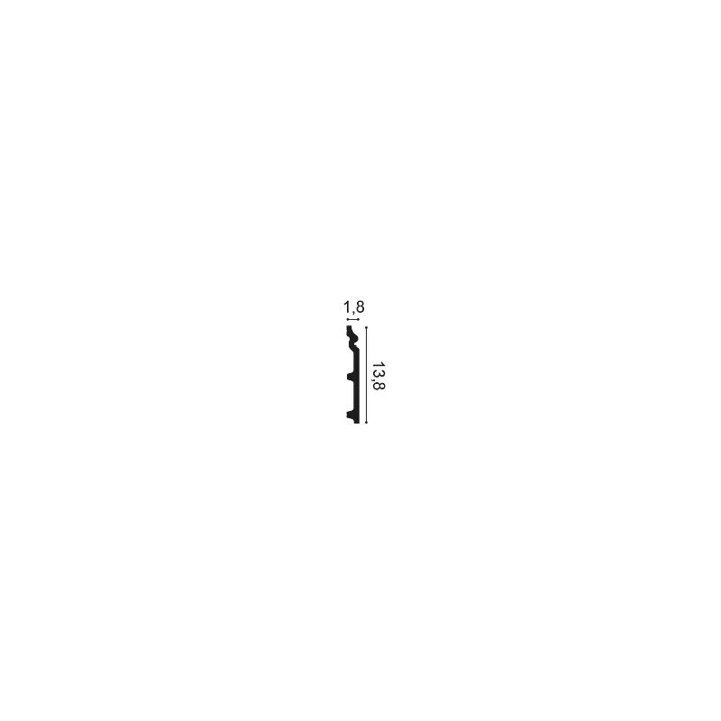 SX118 ORAC Plinthe Duropolymer L200 x H13,8 x L1,8 cm ORAC DECOR 2 - Cimaise Tableau 