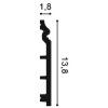 SX118F ORAC Plinthe flexible Flex L200 x H13,8 x L1,8 cm ORAC DECOR 2 - Cimaise Tableau 