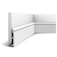 SX118-RAL9003 ORAC Battiscopa Duropolymer L200 x H13,8 x L1,8 cm ORAC DECOR 4 - Cornice Quadro
