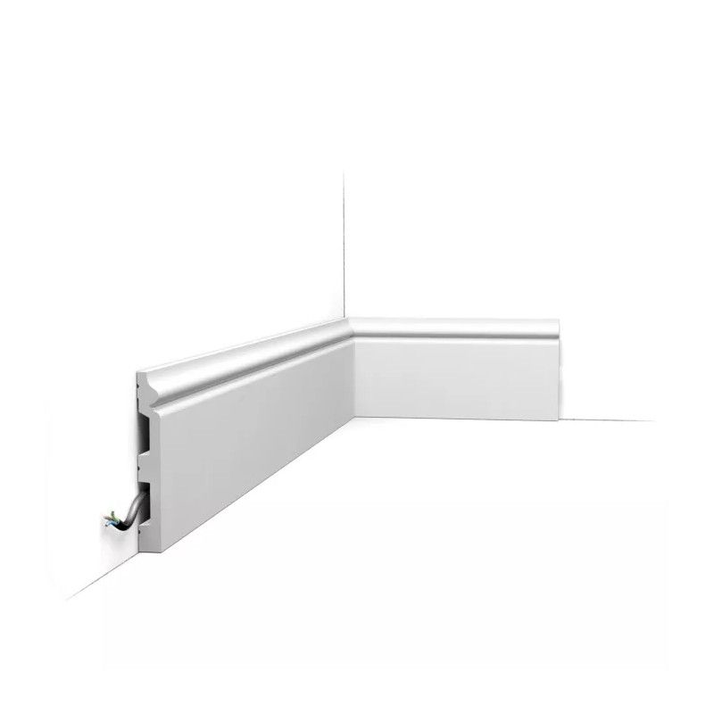 SX118-RAL9003 ORAC Plinthe Duropolymer L200 x H13,8 x L1,8 cm ORAC DECOR 1 - Cimaise Tableau