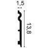 SX138 ORAC Plinthe Duropolymer L200 x H13,8 x L1,5 cm ORAC DECOR 2 - Cimaise Tableau 