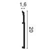 SX156 ORAC Plinthe Duropolymer L200 x H20,2 x L1,6 cm ORAC DECOR 2 - Cimaise Tableau 