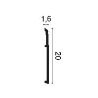 SX156 ORAC Plinthe Duropolymer L200 x H20,2 x L1,6 cm ORAC DECOR 2 - Cimaise Tableau