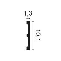 SX163 ORAC Battiscopa Duropolymer L200 x H10,1 x L1,3 cm ORAC DECOR 2 - Cornice per Quadri