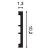 SX163-RAL9003 ORAC Plinth RAL9003 Duropolymer L200 x H10.1 x L1.3 cm ORAC DECOR 2 - Cimaise Tableau 