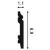 SX165 ORAC Duropolymer Plinth L200 x H6.9 x L1.1 cm ORAC DECOR 2 - Cimaise Tableau 