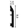 SX172F ORAC Flex Plinth Flex L200 x H8.5 x L1.4 cm ORAC DECOR 2 - Cimaise Tableau 