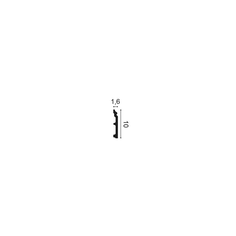 SX173-RAL9003 ORAC Plinth Duropolymer L200 x H10 x L1.6 cm ORAC DECOR 2 - Cimaise Tableau 