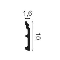 SX173-RAL9003 ORAC Battiscopa Duropolymer L200 x H10 x L1,6 cm ORAC DECOR 2 - Cornice Quadro