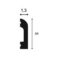 SX182F ORAC Plinth Flex L200 x H5 x L1,3 cm ORAC DECOR 2 - Cimaise Tableau
