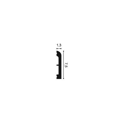 SX183F ORAC Plinthe Flexible Flex L200 x H7,5 x L1,3 cm ORAC DECOR 2 - Cimaise Tableau