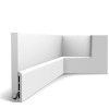 SX184-RAL9003 ORAC Battiscopa RAL9003 in Duropolymer L200 x H11 x L1,3 cm ORAC DECOR 3 - Cimaise Tableau 