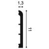 SX184-RAL9003 ORAC Plinth RAL9003 Duropolymer L200 x H11 x L1,3 cm ORAC DECOR 2 - Cimaise Tableau 