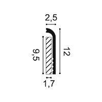 SX185 ORAC Plinthe Duropolymer L200 x H12 x L2,5 cm ORAC DECOR 1 - Cimaise Tableau