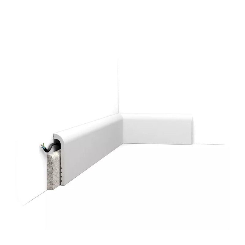 SX185 ORAC Battiscopa in Duropolymer L200 x H12 x L2,5 cm ORAC DECOR 2 - Cimaise Tableau 