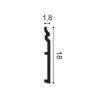 SX206 ORAC Battiscopa Duropolymer L200 x H18 x L1,8 cm ORAC DECOR 2 - Cimaise Tableau 