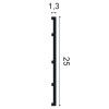 SX207 ORAC Battiscopa Duropolymer L200 x H25 x P1,3 cm ORAC DECOR 2 - Cimaise Tableau 