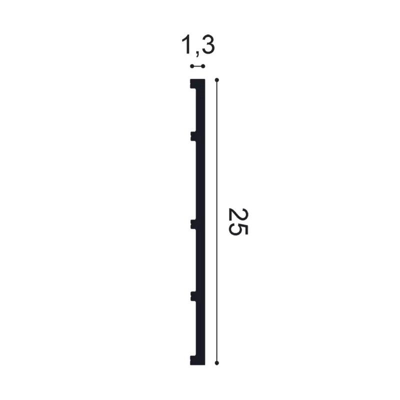 SX207 ORAC Plinthe Duropolymer L200 x H25 x L1,3 cm ORAC DECOR 2 - Cimaise Tableau 