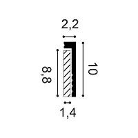SX171-RAL9003 ORAC Plinth RAL9003 Duropolymer L200 x H10 x L2,2 cm ORAC DECOR 2 - Cimaise Tableau
